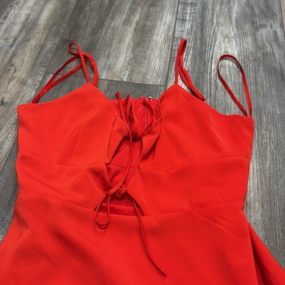 Revolve Superdown Evie tie front red mini dress medium - Picture 6 of 9